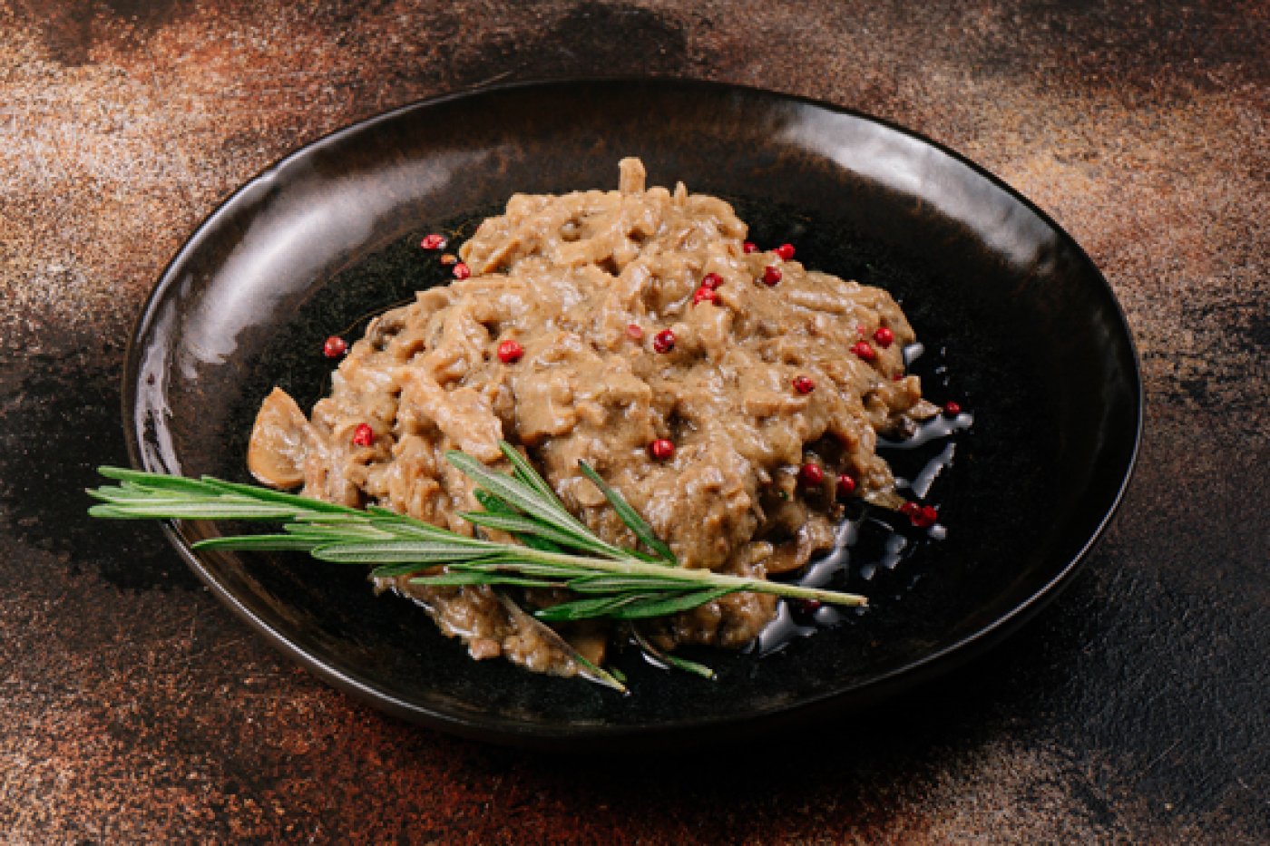 Бефстроганов с грибами, 250 гр.