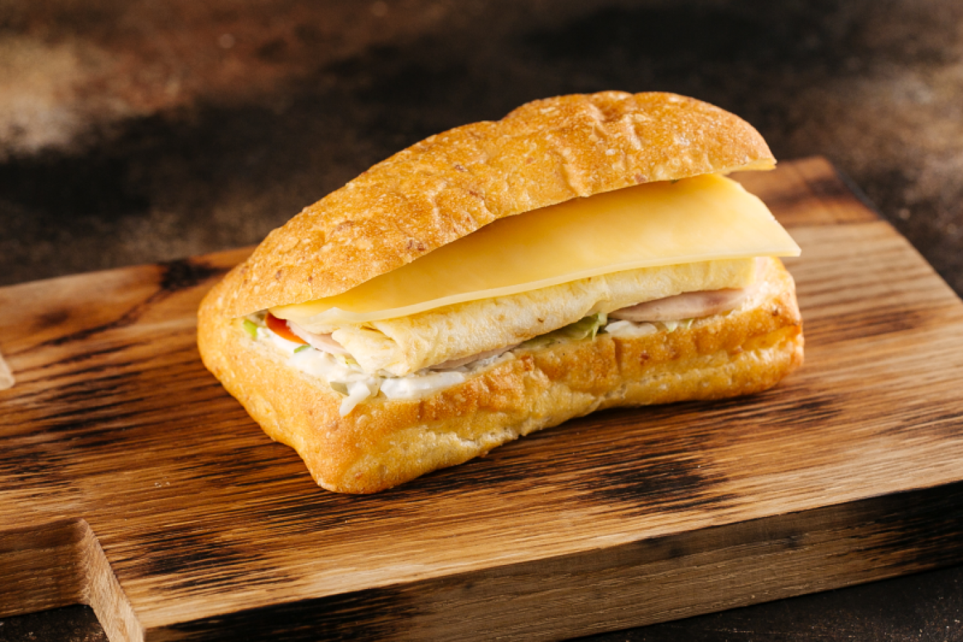 Бутер сыр-ветчина-омлет